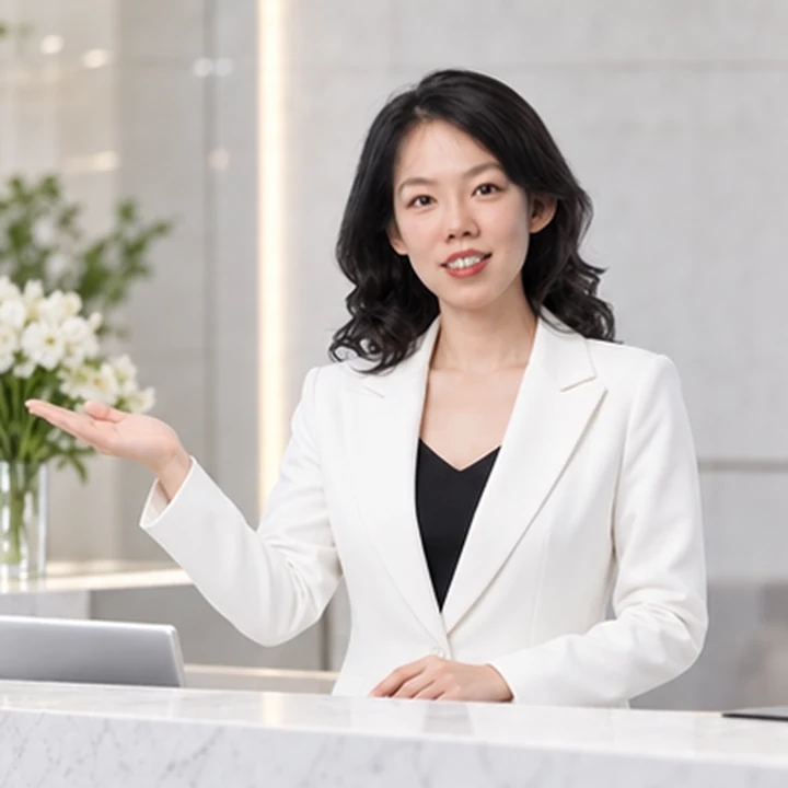 静璇数字营运官在企业接待场景中的形象